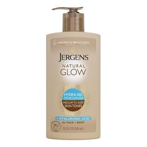 Jergens Natural Glow Hydra Gel Moisturizer Medium to Deep White Skin Tone 8.3oz
